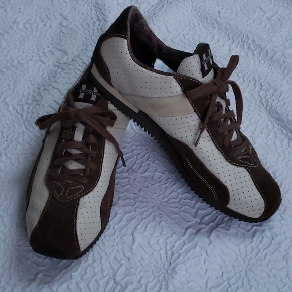 Tommy Hilfiger Other - Tommy Hilfiger Brown Suede/ White Cloth Sneakers TM04618 Men 9M